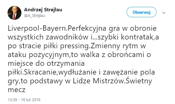 Ciekawa opinia Andrzeja Strejlaua nt. meczu Liverpool - Bayern! :D